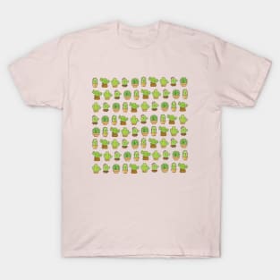 Cute Cactus Pattern T-Shirt